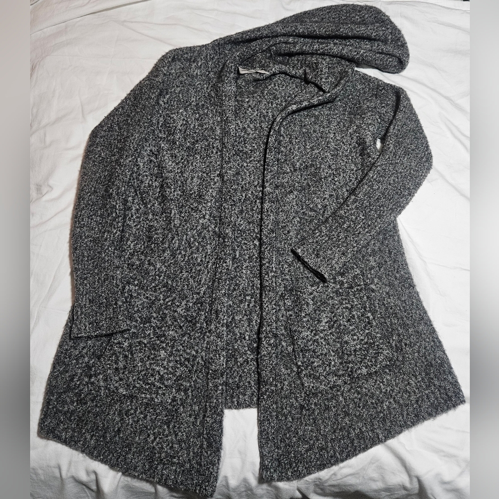 Athleta Merino Wool Yak Hair Open Cardigan Sweater Gray Size M